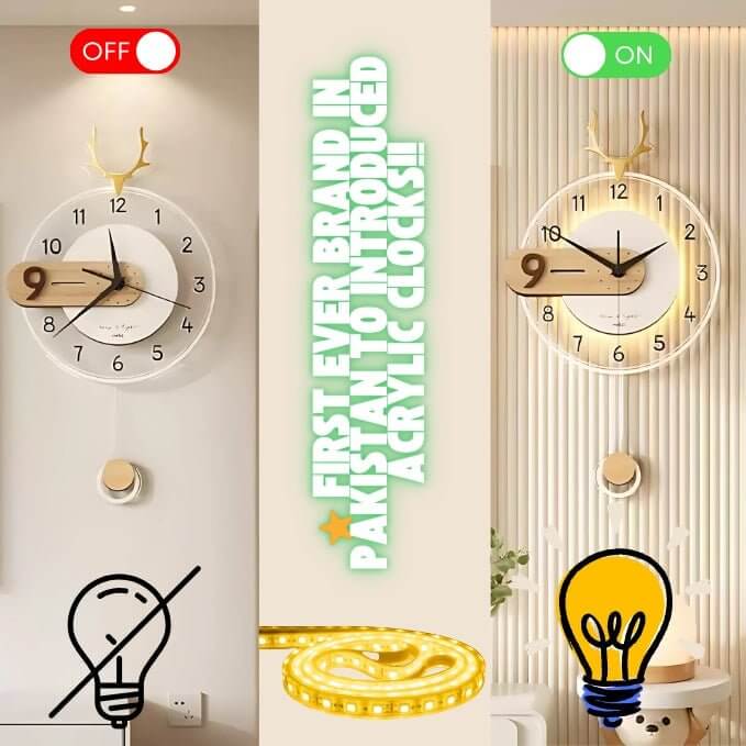 Cream style living room wall clock 2025 Living Room Clock Wall Art TV Background Wall Clock - Pyari Clock