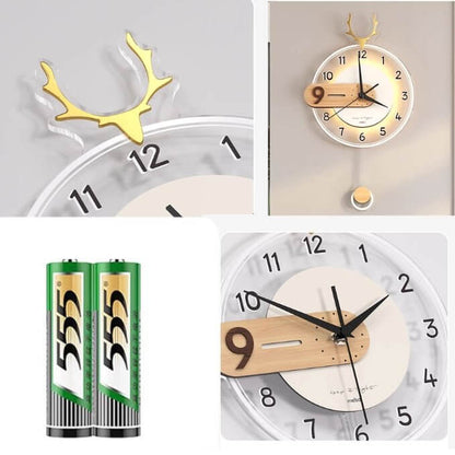 Cream style living room wall clock 2025 Living Room Clock Wall Art TV Background Wall Clock - Pyari Clock